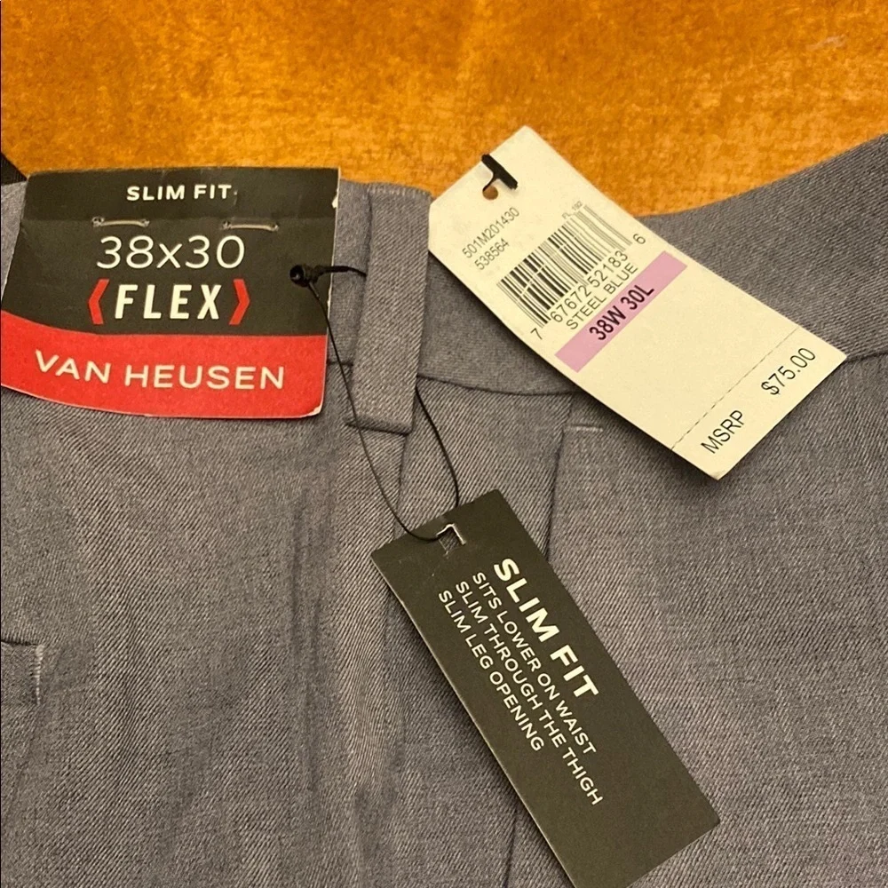 Van Heusen Men's Flex Gray Dress Pants